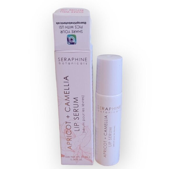 Seraphine Botanicals Apricot Camellia Lip Serum 10mL NWT - Picture 2 of 4